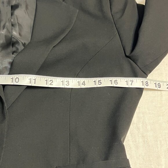 NWOT Van Heusen Women's Blazer Black Jacket Size M One Button Work Career Lined - Picture 7 of 11